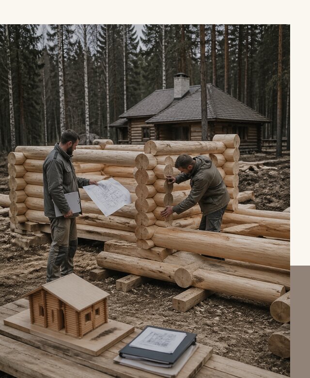 Проектирование и строительство домов из бревна в Кинешме